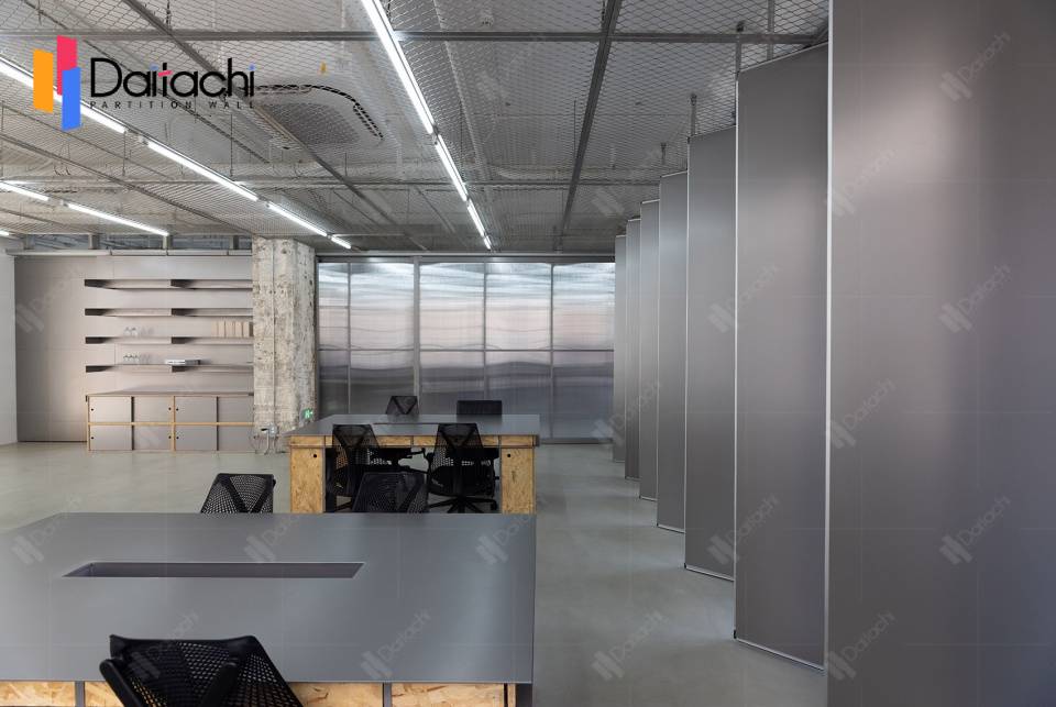 Modern Grey Movable Partition Walls for Office and Showroom