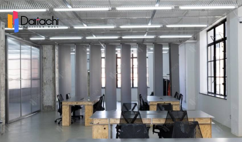 Modern Grey Movable Partition Walls for Office + Showroom