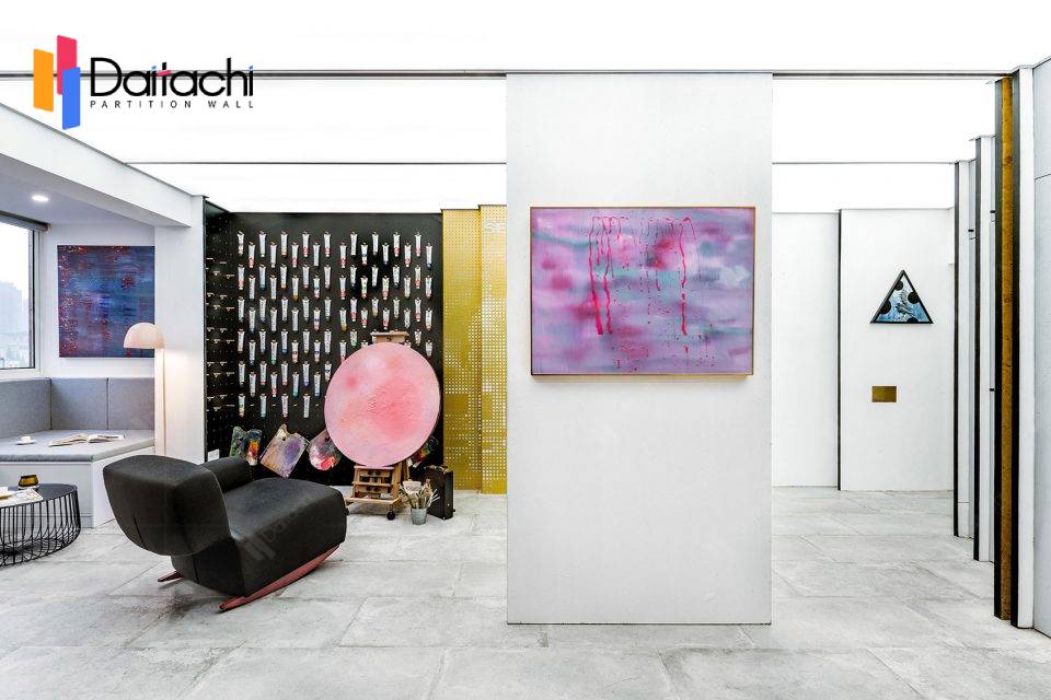 White Movable Partition Wall for Home & Art White Movable Partition Wall for Home & Art