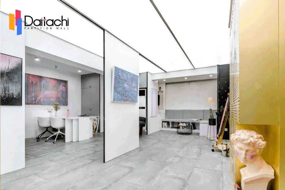 White Movable Partition Wall for Home & Art White Movable Partition Wall for Home & Art