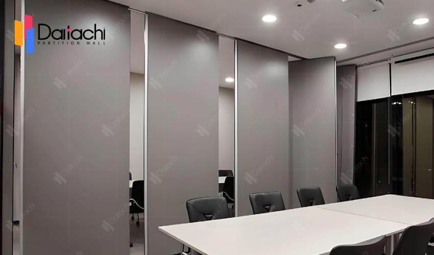 Modern Office Semi-Automatic Sliding Room Partition Wall Acoustic Solutions
