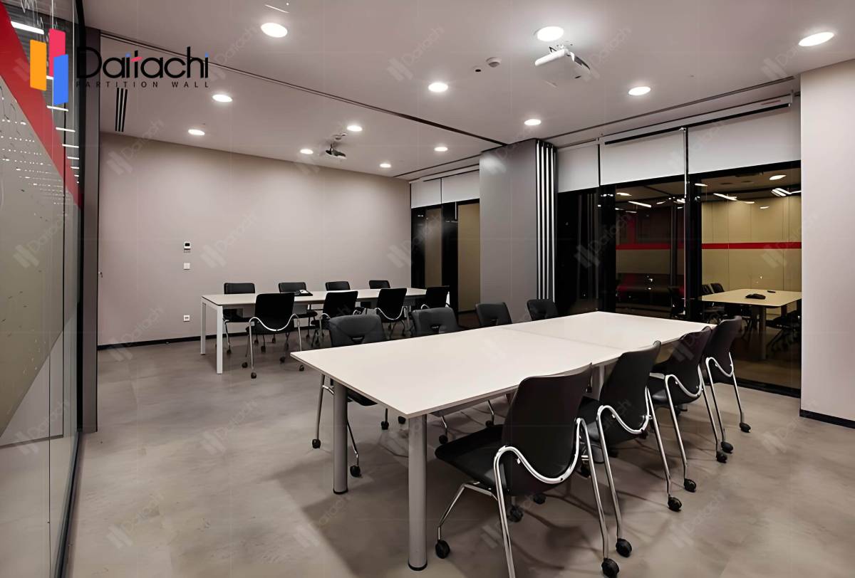Twin-Point Rollers Training Room Acoustic Folding Sliding Door Partition System