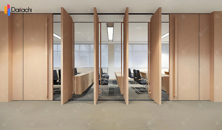 Movable partition wall in conference room Movable partition wall in conference room