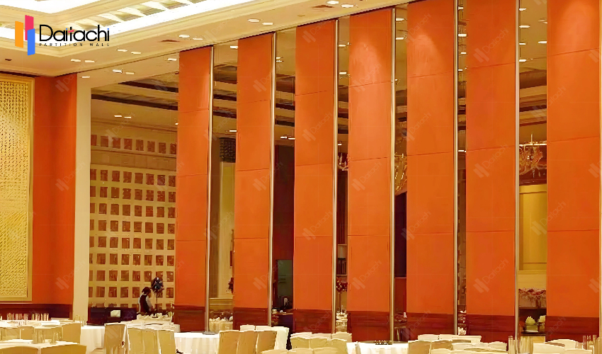 super high orange movable partition wall in the hotel super high orange movable partition wall in the hotel