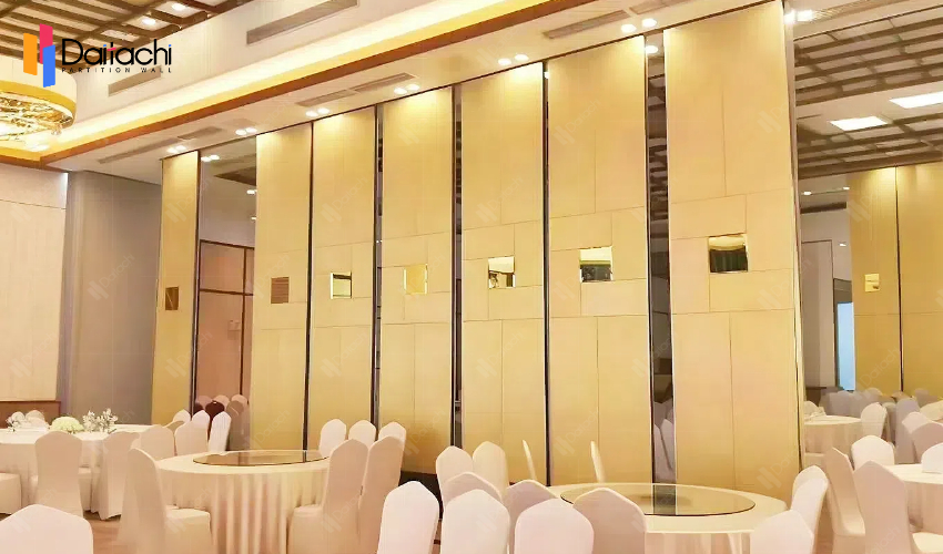 golden movable partition wall in the hotel lobby golden movable partition wall in the hotel lobby
