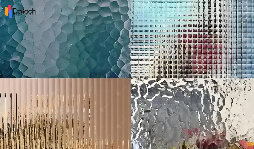 Display of various styles of decorative panels Display of various styles of decorative panels