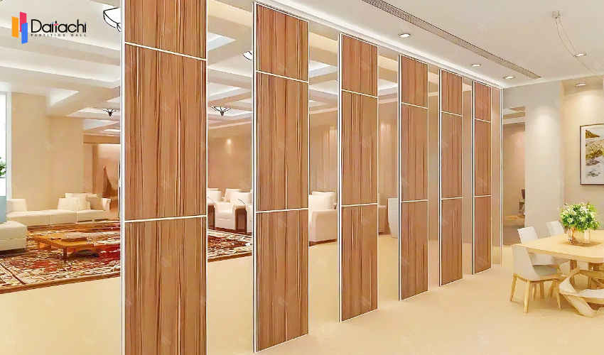 High-end large area off-white movable partition wall