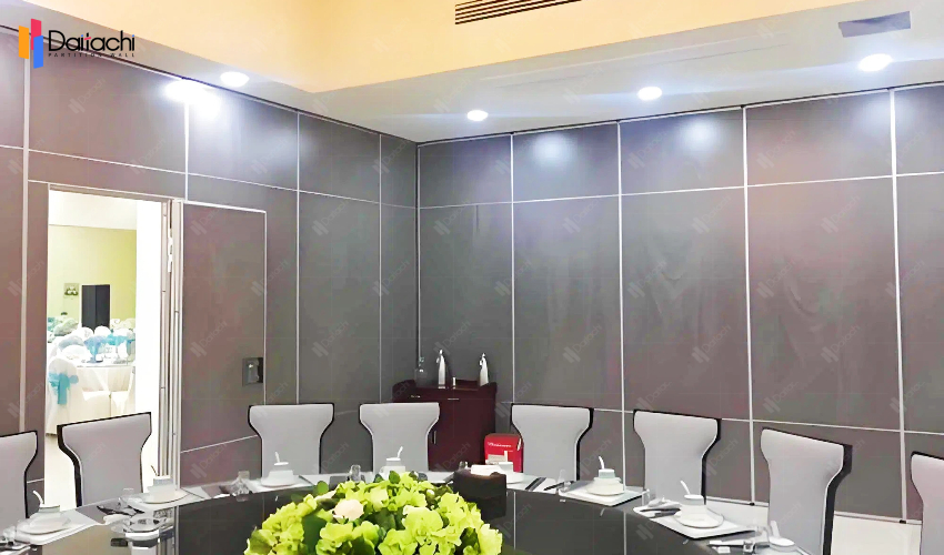 Gray large area simple manual movable partition wall