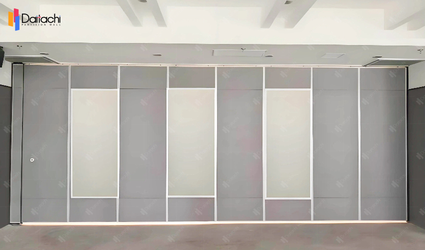 Gray large area simple manual movable partition wall