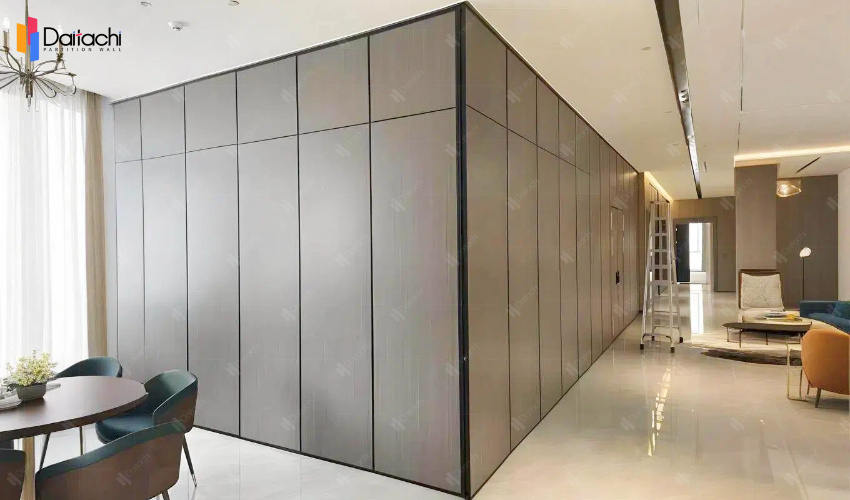 Gray large area simple manual movable partition wall