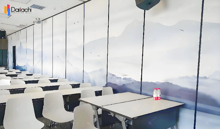 Manual Ink-wash Partition Walls at the Art Center