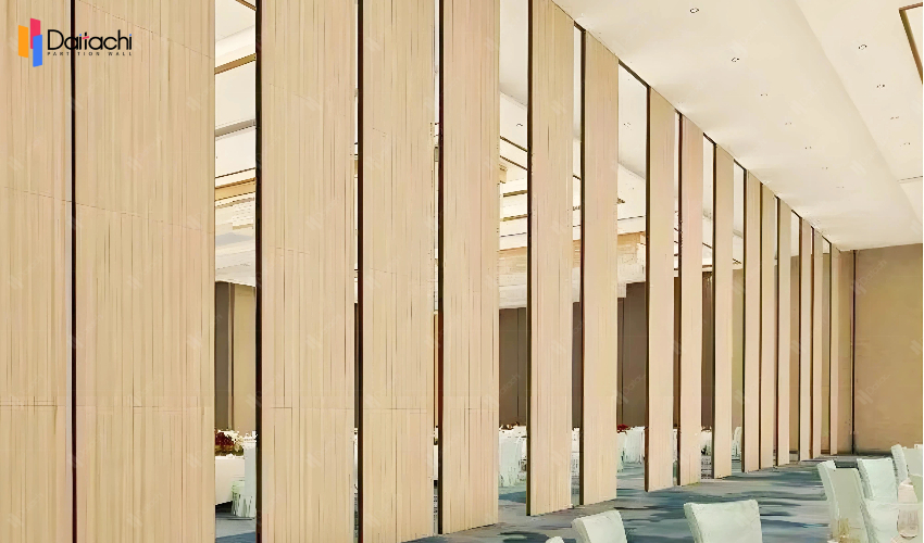 Off-white ultra-high minimalist manual movable partition wall