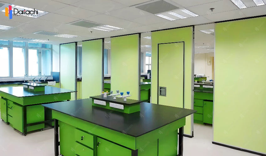 A Green, Manually Movable Partition Wall in the Lab