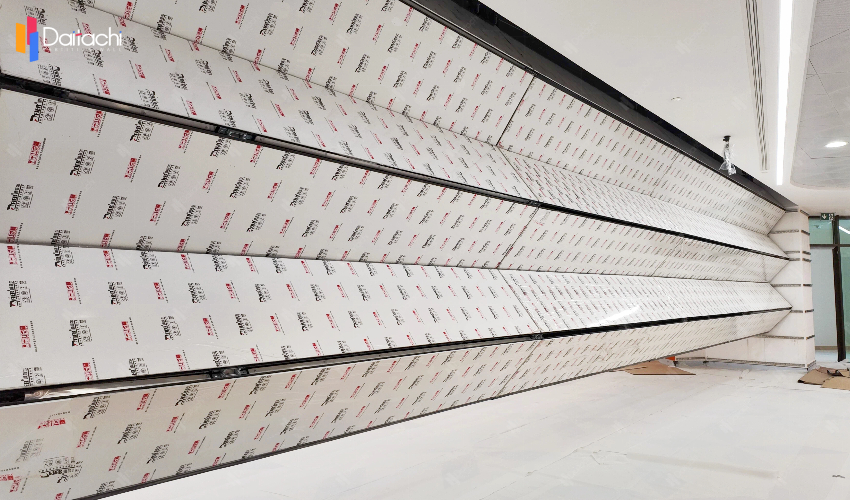 Unremoved membrane vertical lifting wall during operation Unremoved membrane vertical lifting wall during operation