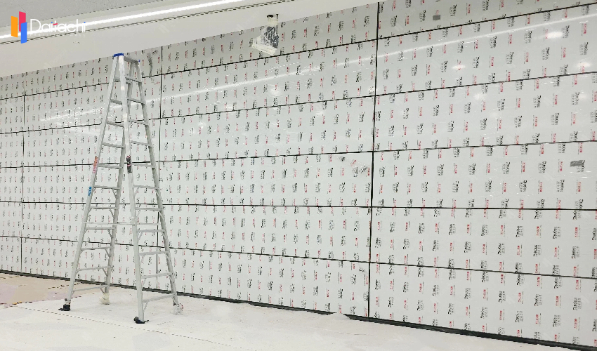 Simple semi-folding manual movable partition wall
