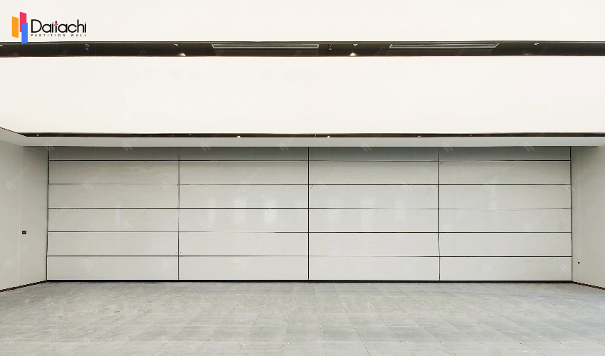 Minimalist Pure White Vertical-Lift Folding Wall