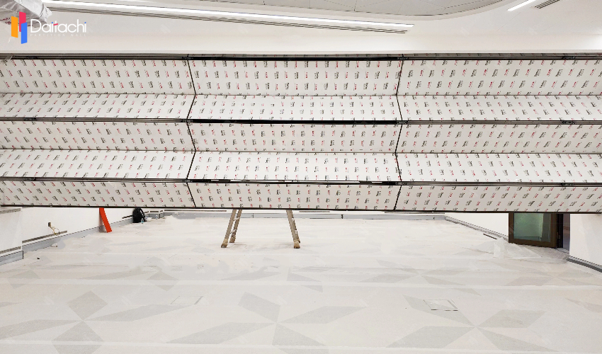 Minimalist Semi-Folding Vertical Lift Wall