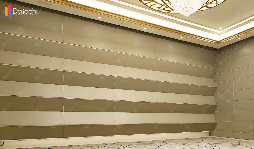 A magnificent yet simple, tall vertical lift partition wall system