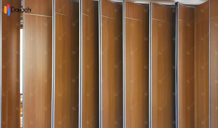 Beige minimalist movable partition wall Beige minimalist movable partition wall