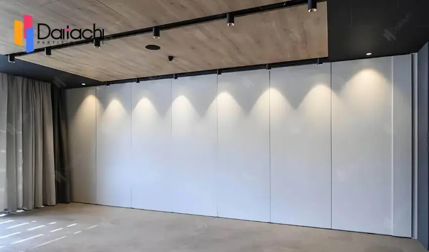Two White Movable Wall Partitions Divide 3 Rooms Two White Movable Wall Partitions Divide 3 Rooms