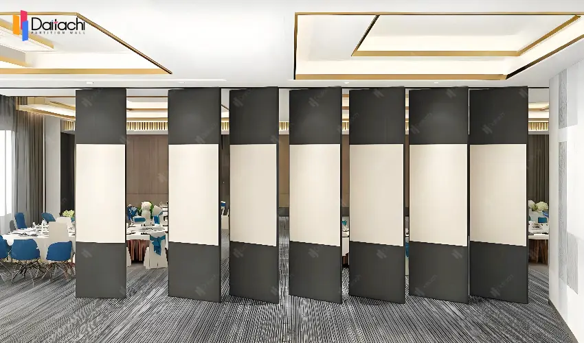Dark gray and white splicing simple manual movable partition wall Dark gray and white splicing simple manual movable partition wall