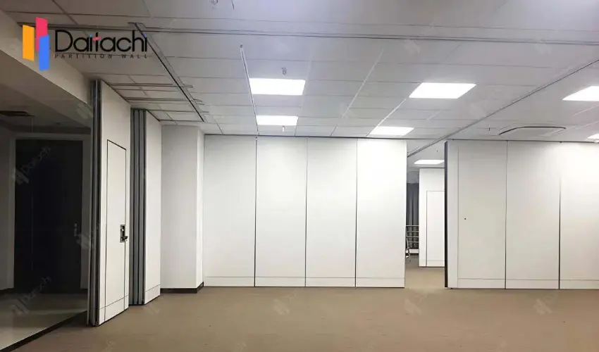 White Temporary Folding Partition Walls Single Door 