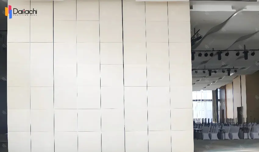 Large-area minimalist pure white extra-high movable partition wall