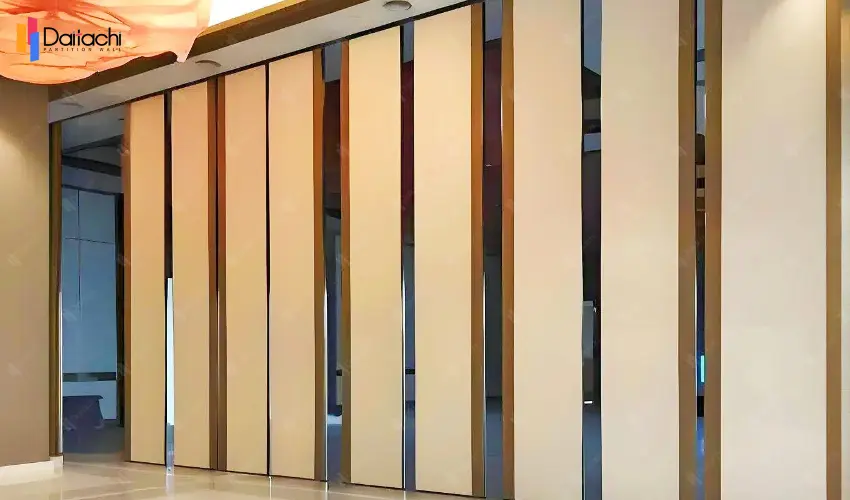 Large-area minimalist pure white extra-high movable partition wall