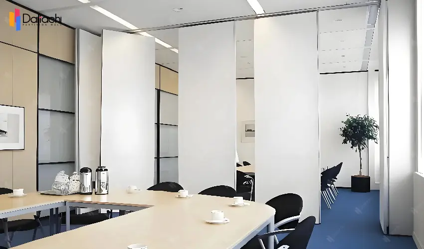 pure white simple movable partition wall in the conference room pure white simple movable partition wall in the conference room