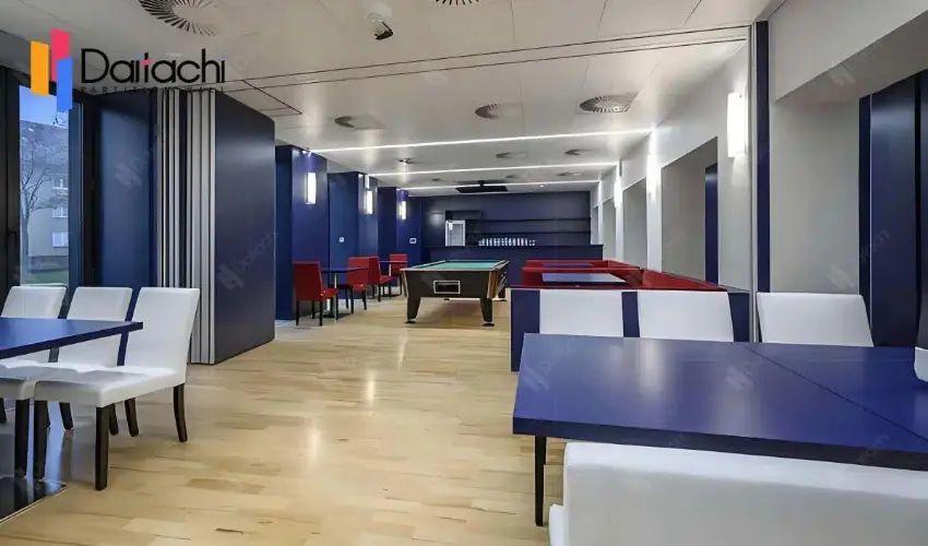 Frameless Deep Blue Movable Wall Divide Sports and Leisure Spaces Frameless Deep Blue Movable Wall Divide Sports and Leisure Spaces