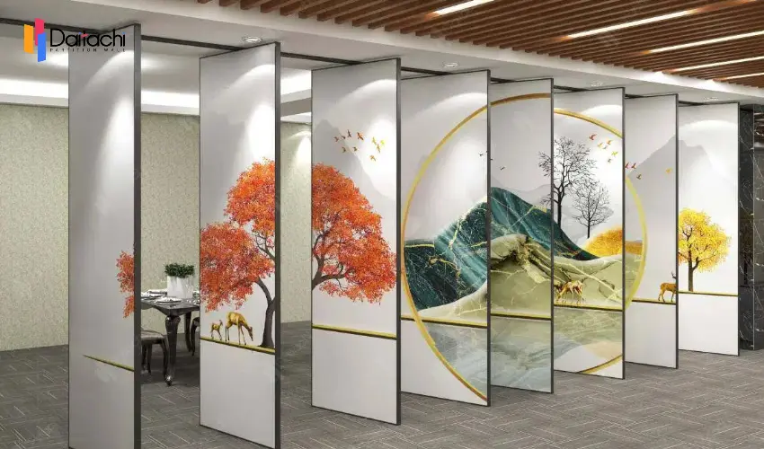 art printed movable partition wall