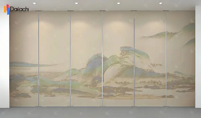 Chinese style manual movable partition wall Chinese style manual movable partition wall