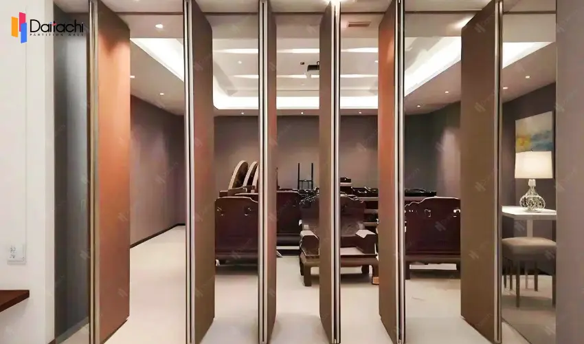 White background Chinese style manual movable partition wall