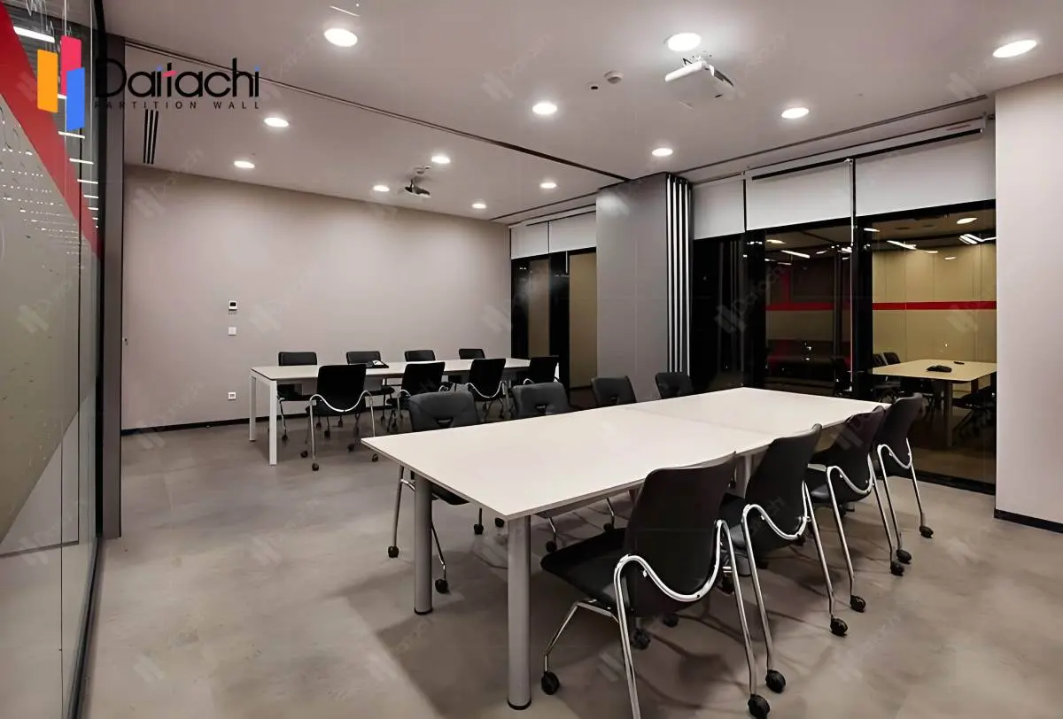 Twin-Point Rollers Training Room Acoustic Folding Sliding Door Partition System Twin-Point Rollers Training Room Acoustic Folding Sliding Door Partition System