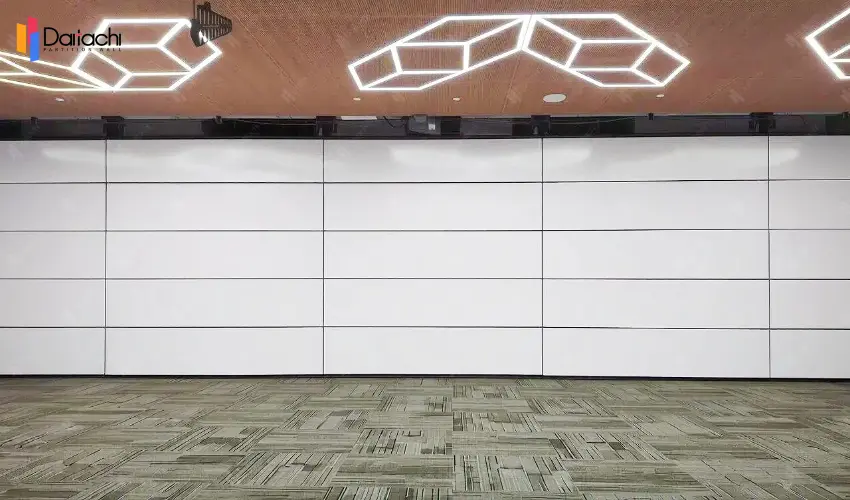 White minimalist tall vertical lifting wall