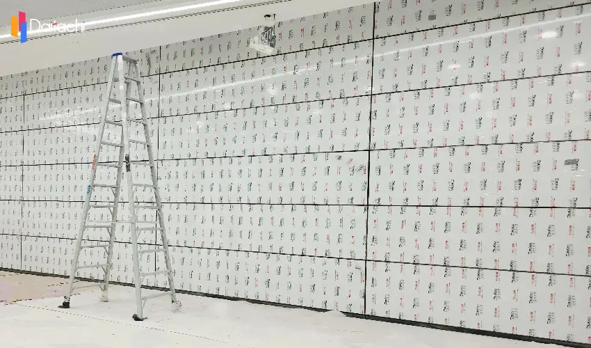 Simple semi-folding manual movable partition wall Simple semi-folding manual movable partition wall