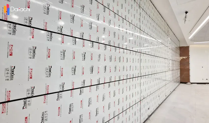 Simple, pure white aluminum alloy vertical folding and lifting wall