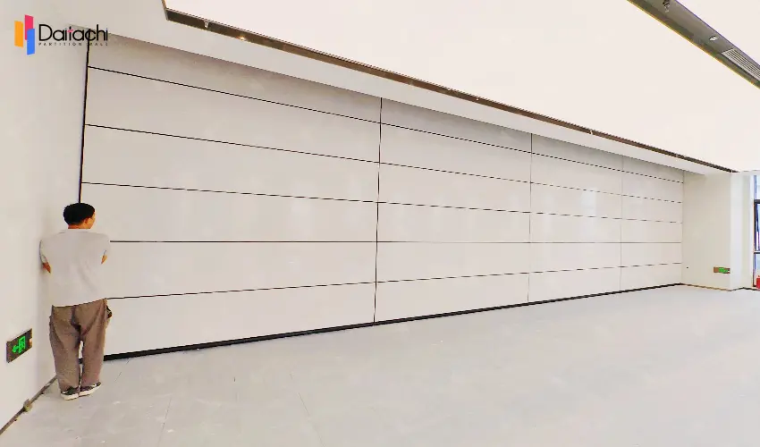 White minimalist vertical folding lift wall White minimalist vertical folding lift wall
