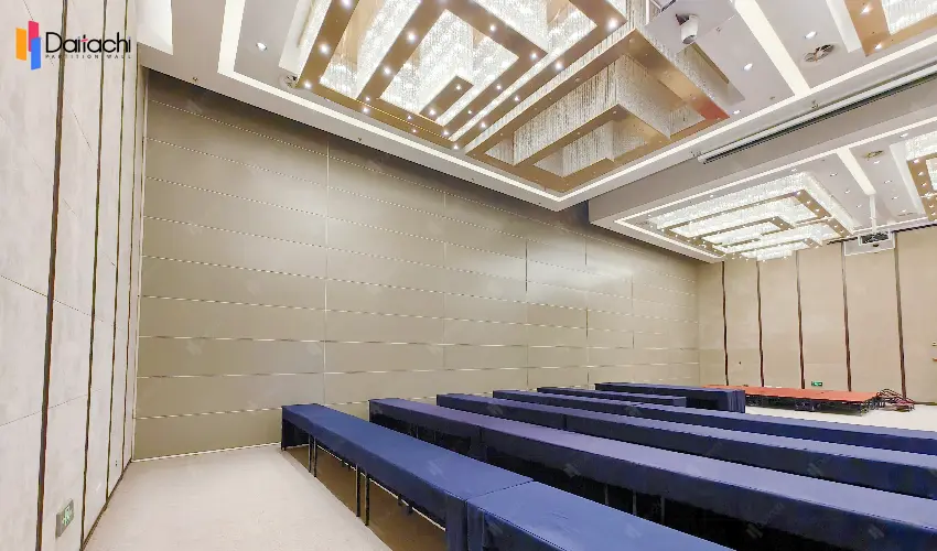 Premium gold-toned vertical lifting and folding wall