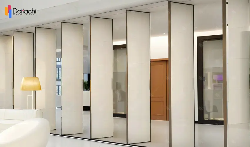 Dark brown wood-colored simple manual movable partition wall Dark brown wood-colored simple manual movable partition wall