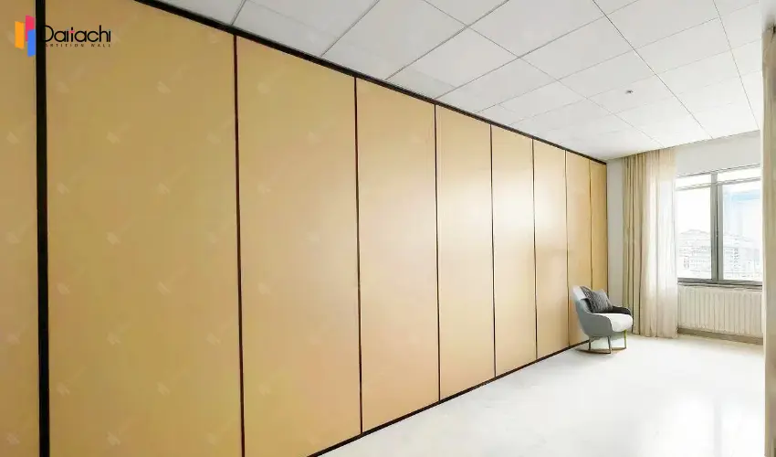 Light brown simple solid color manual movable partition wall Light brown simple solid color manual movable partition wall