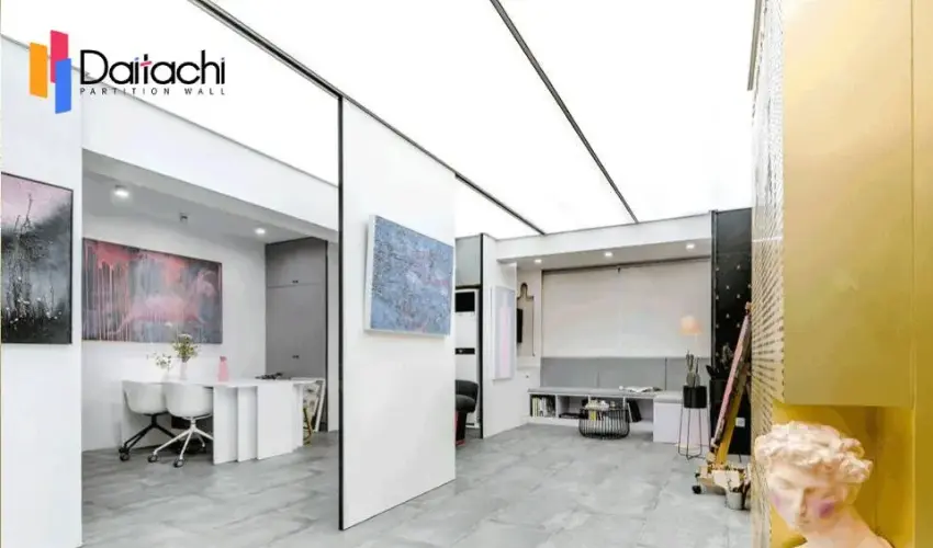 White Movable Partition Wall for Home & Art White Movable Partition Wall for Home & Art