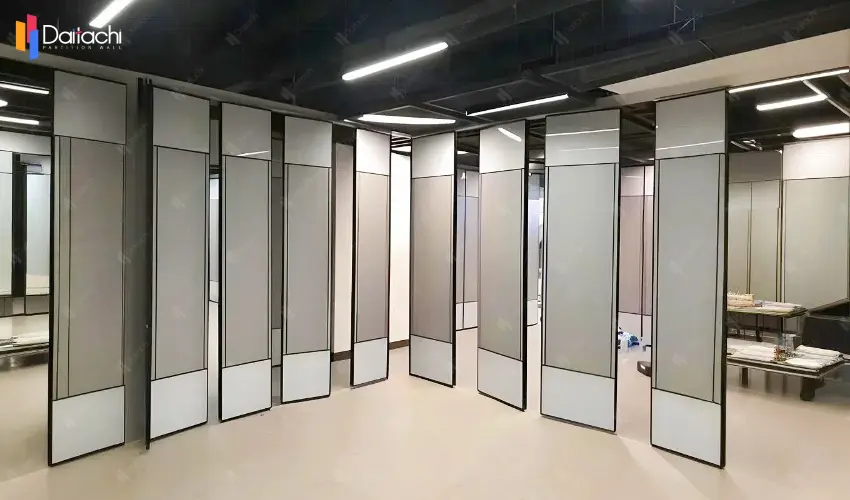 Ultra-high gray and white splicing simple manual movable partition wall