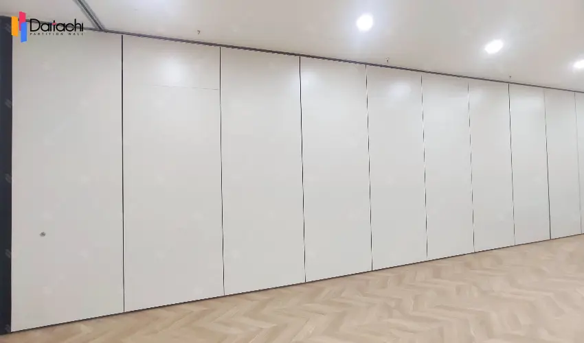 Minimalist, all-white, and impressive movable partition wall