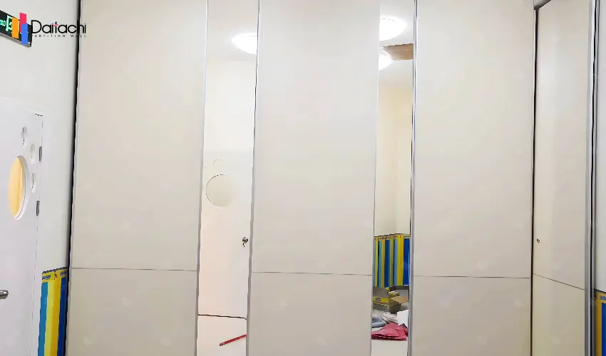 Pure white panel manual movable partition wall