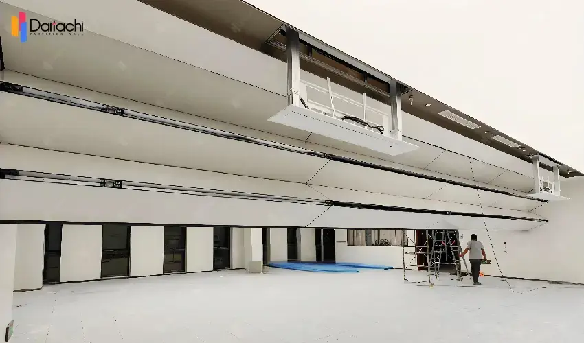 Pure white vertical lifting wall made of aluminum alloy Pure white vertical lifting wall made of aluminum alloy