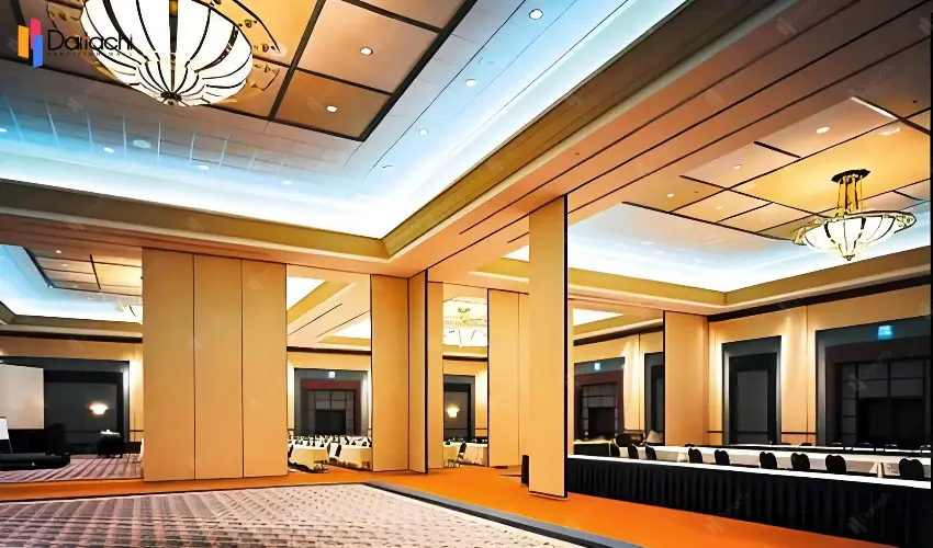 super high movable partition wall in the luxury lobby