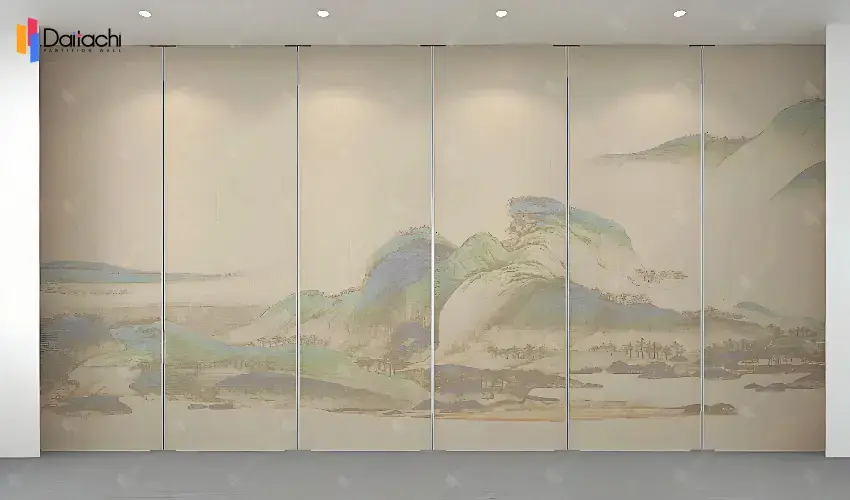 Chinese style manual movable partition wall Chinese style manual movable partition wall